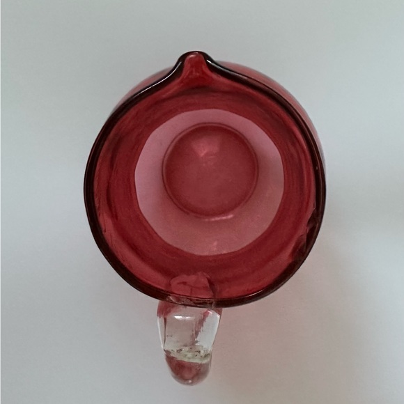 Antique Cranberry Glass Jug - Picture 6 of 7